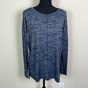Lou & Grey blue marled long sleeve top women’s M